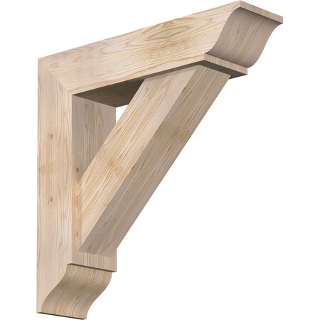 Ekena Millwork Traditional Traditional Smooth Bracket w/ Offset Brace, Douglas Fir, 7 1/2"W x 30"D x 30"H BKT0806X30X30TRA01SDF
